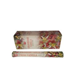   FÜSTÖLŐ HATSZÖG STRAWBERRY VANILLA HEM 20DB PÁLCIKA/DOBOZ