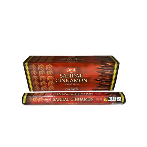 FÜSTÖLŐ HATSZÖG SANDAL CINNAMON HEM 20DB PÁLCIKA/DOBOZ