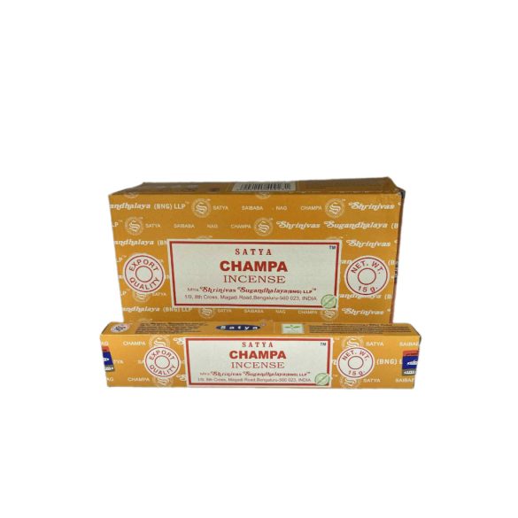 FÜSTÖLŐ LAPOS CHAMPA SATYA INCENSE 10DB PÁLCIKA/DOBOZ