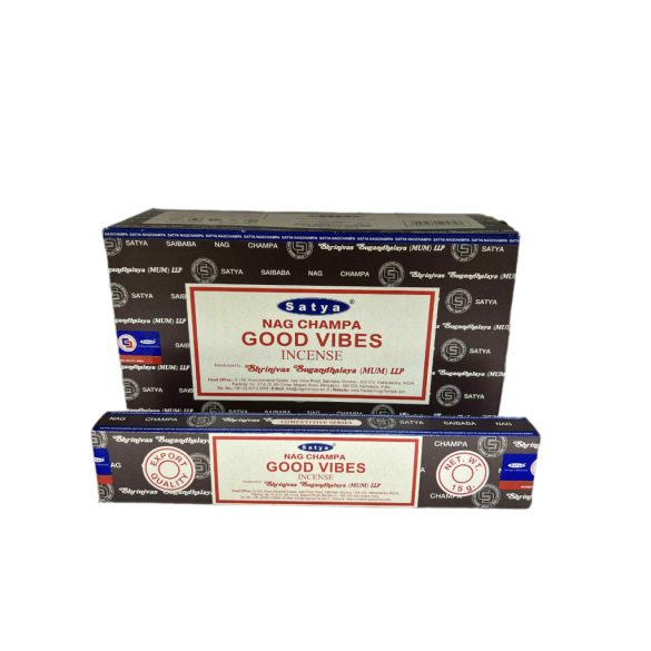 FÜSTÖLŐ LAPOS GOOD VIBES SATYA NAGCHAMPA ( POZITIV REZGÉSEK) 10DB PÁLCIKA/DOBOZ
