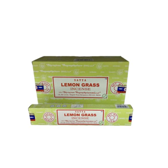 FÜSTÖLŐ LAPOS LEMON GRASS SATYA (CITROMFŰ) 10DB PÁLCIKA/DOBOZ