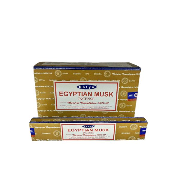 FÜSTÖLŐ LAPOS MUSK EGYPTIAN SATYA NAGCHAMPA (EGYIPTOMI PÉZSMA) 10DB PÁLCIKA/DOBOZ