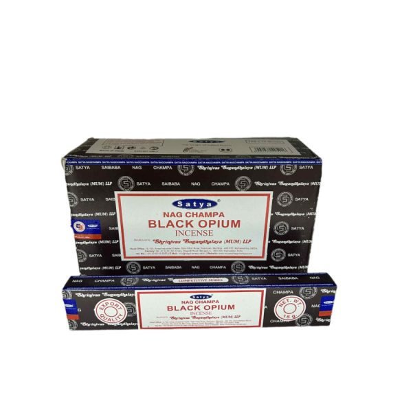 FÜSTÖLŐ LAPOS OPIUM BLACK SATYA  (FEKETE ÓPIUM) 10DB PÁLCIKA/DOBOZ