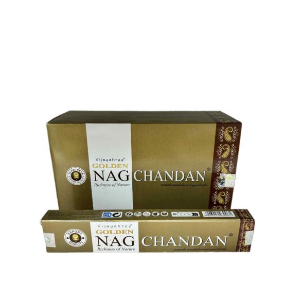 FÜSTÖLŐ LAPOS NAG CHANDAN GOLDEN (SZANTÁL) 15GR/DOBOZ