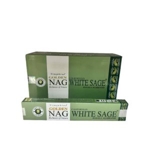 FÜSTÖLŐ LAPOS NAG WHITE SAGE GOLDEN 10DB PÁLCIKA/DOBOZ