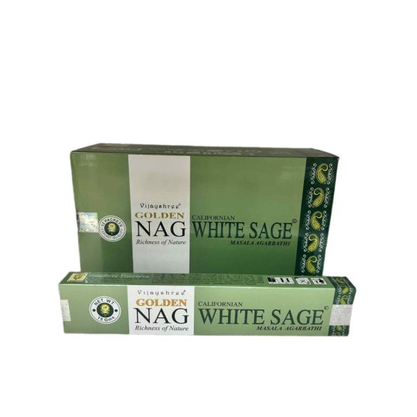 FÜSTÖLŐ LAPOS NAG WHITE SAGE GOLDEN 10DB PÁLCIKA/DOBOZ