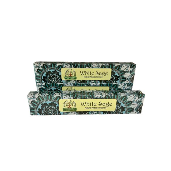 FÜSTÖLŐ LAPOS WHITE SAGE  NAMASTE INDIA  15G/DOBOZ