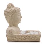 FÜSTÖLŐTARTÓ BUDDHA FENG SHUI FÜSTÖLŐ ÁLLVÁNY-KRÉMSZÍNŰ