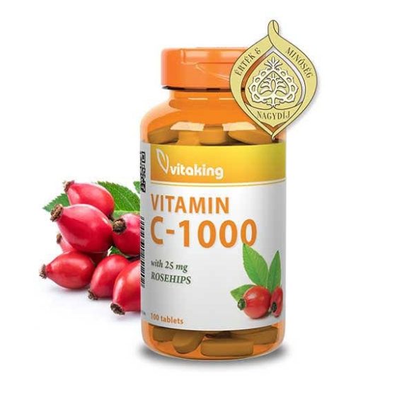 C-VITAMIN 1000 MG + CSIPKEBOGYÓ KIVONAT  100 DB TABLETTA (VITAKING)