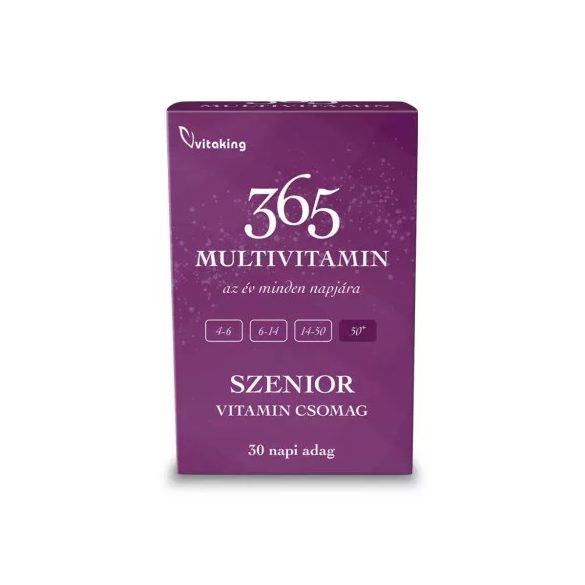 365 SZENIOR MULTIVITAMIN CSOMAG 30 DB (VITAKING)