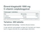 C-VITAMIN 1000MG + 25MG CSIIPKEBOGYÓ TABLETTA 200DB